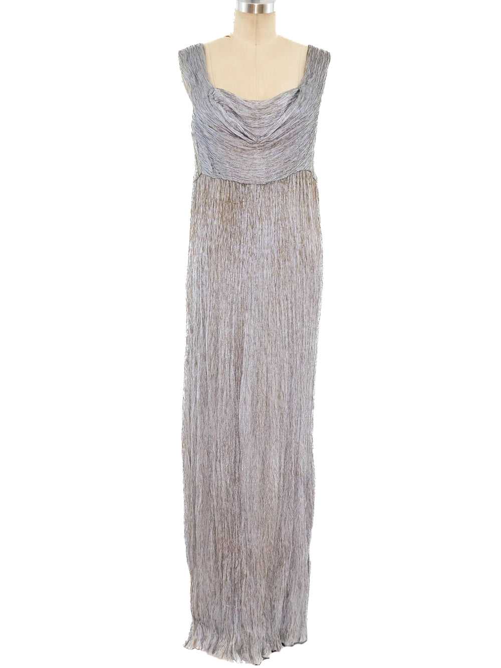 Zandra Rhodes Pleated Column Dress with Duster - image 6