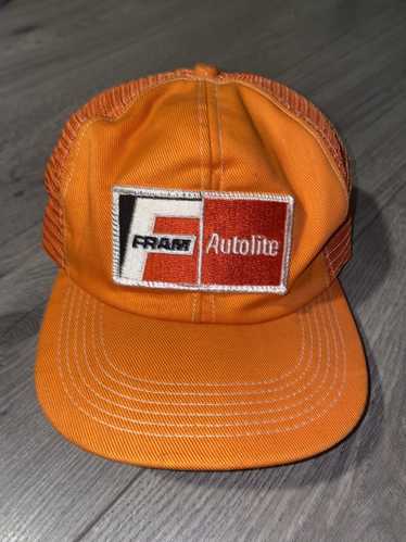 Streetwear Orange Tucker Hat ‘Fram/Autolite’ - image 1