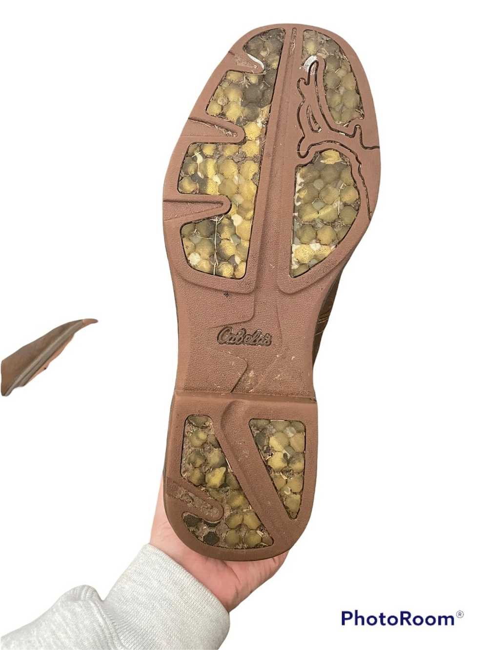 Cabelas cabelas cowboy boots brown and red stitch… - image 4