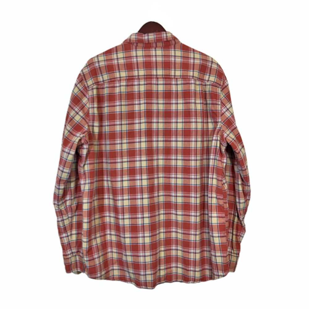 L.L. Bean LL BEAN Red White Plaid Flannel Shirt M… - image 3