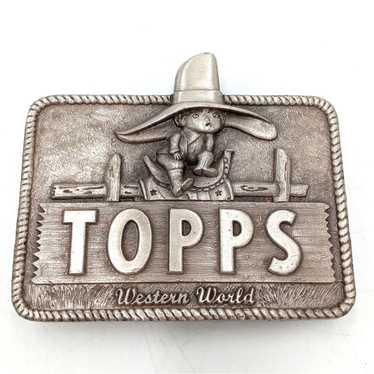 Other Vintage Topps Western World Belt Buckle Cow… - image 1