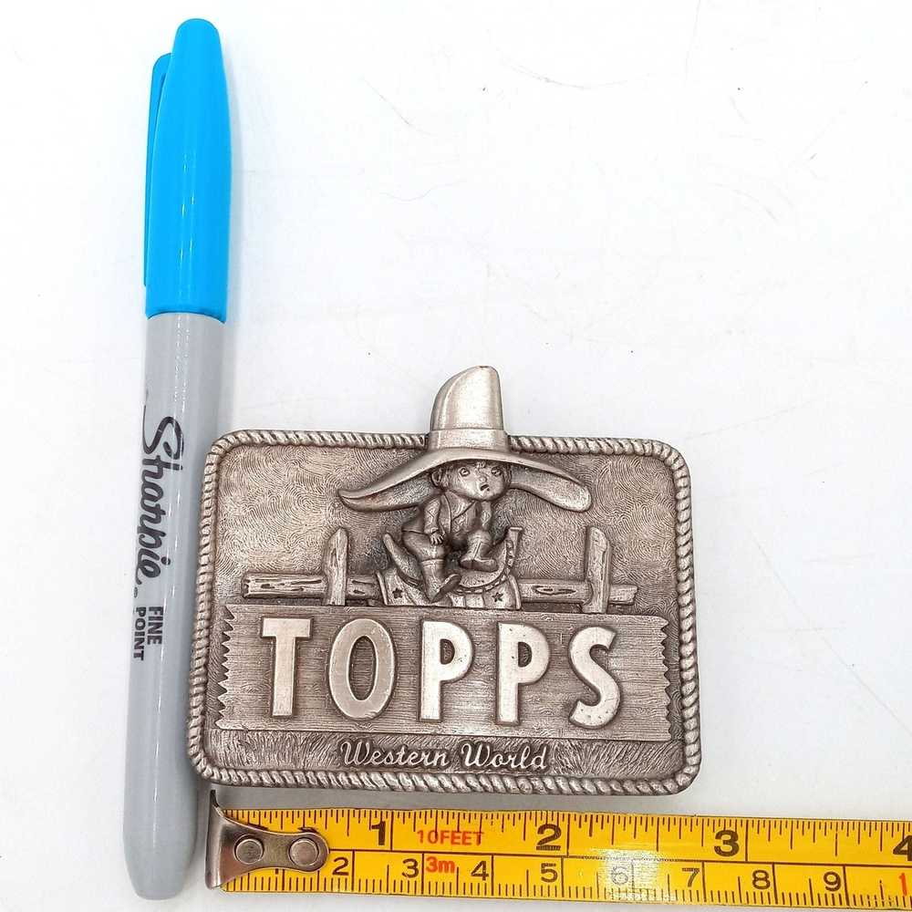 Other Vintage Topps Western World Belt Buckle Cow… - image 3