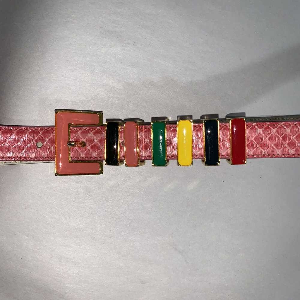 Valentino VALENTINO GARAVANI pink reptile belt en… - image 7