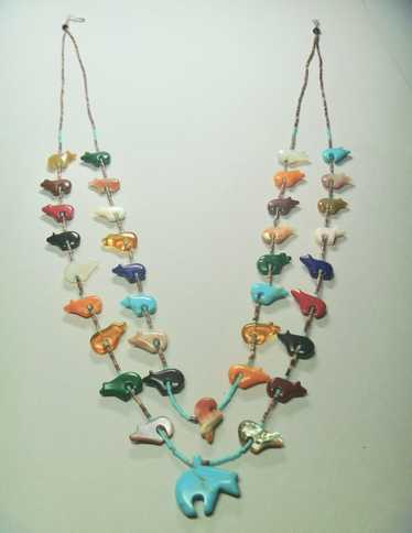 アクセサリー U.S vintage Animal Fetish necklace Vintage Native American Sterling Silver Animal Fetish