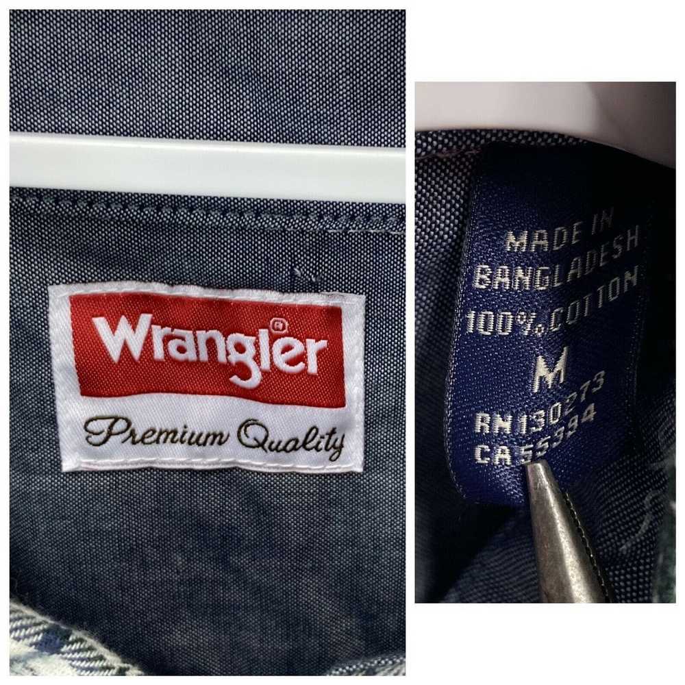 Flannel × Vintage × Wrangler Wrangler Mens Flanne… - image 3
