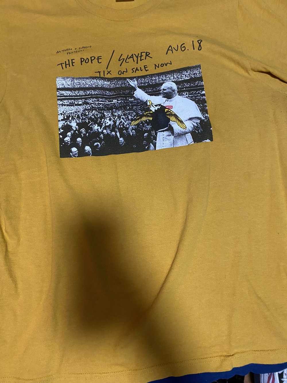 Supreme Ss16 supreme anti hero pope tee mustard s… - image 1