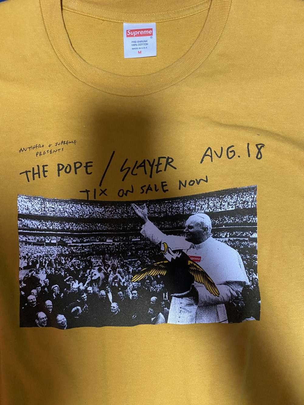 Supreme Ss16 supreme anti hero pope tee mustard s… - image 2