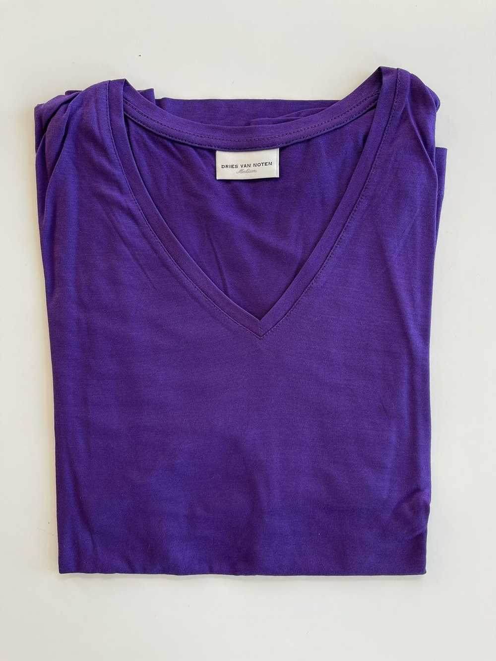 【Dries Van Noten】VネックTシャツ DRIES VAN NOTEN Cotton T-Shirt, Y2K Designer Mens Shirt