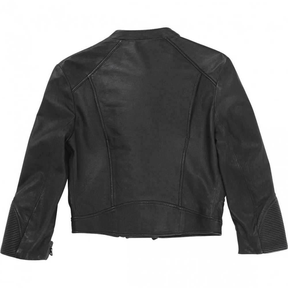 Prada Black Leather Biker jacket - image 2