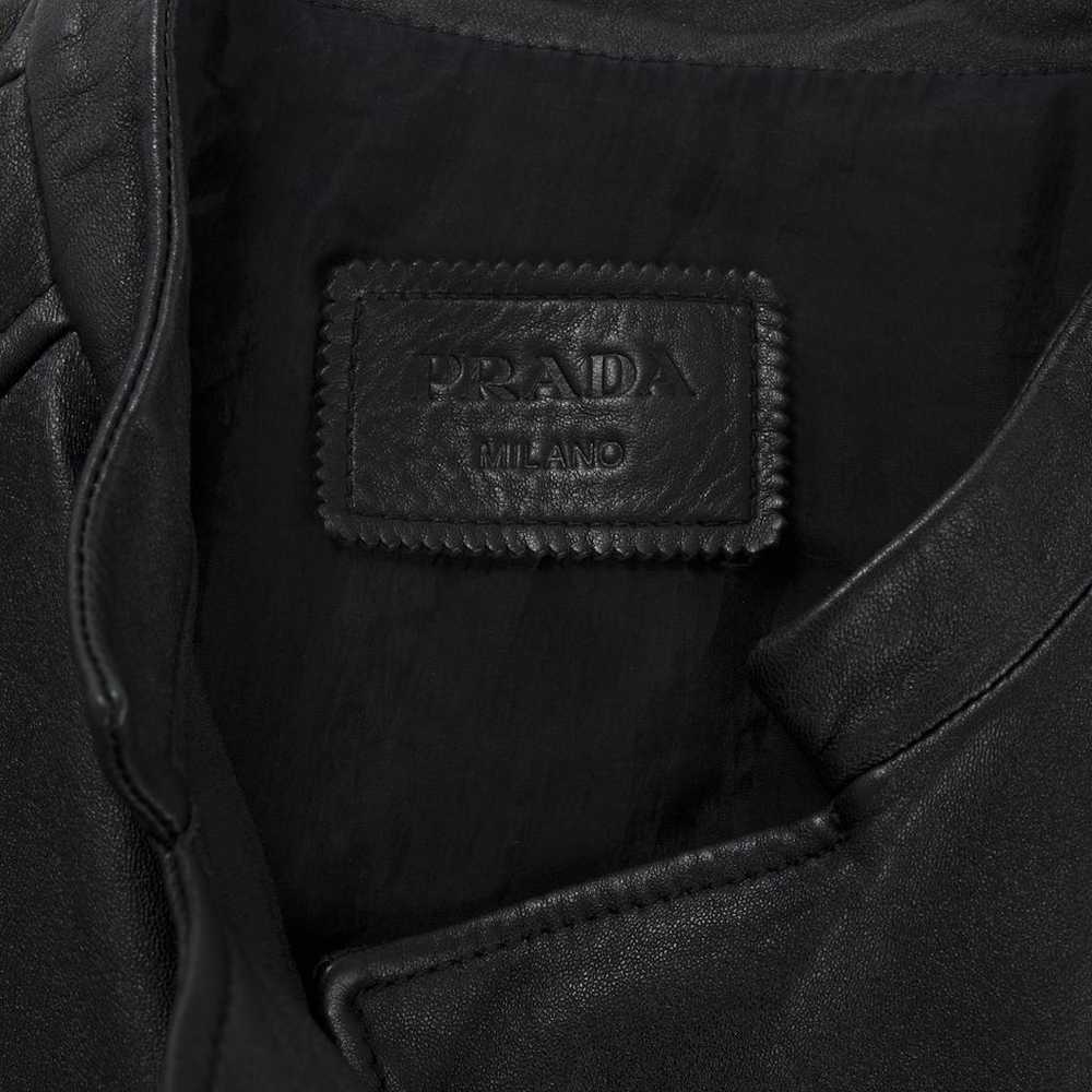 Prada Black Leather Biker jacket - image 3
