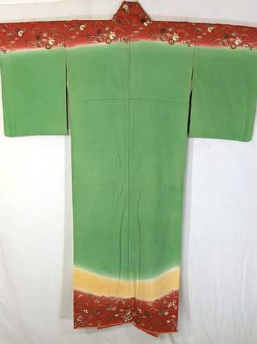 Green & Rustic Red Kimono