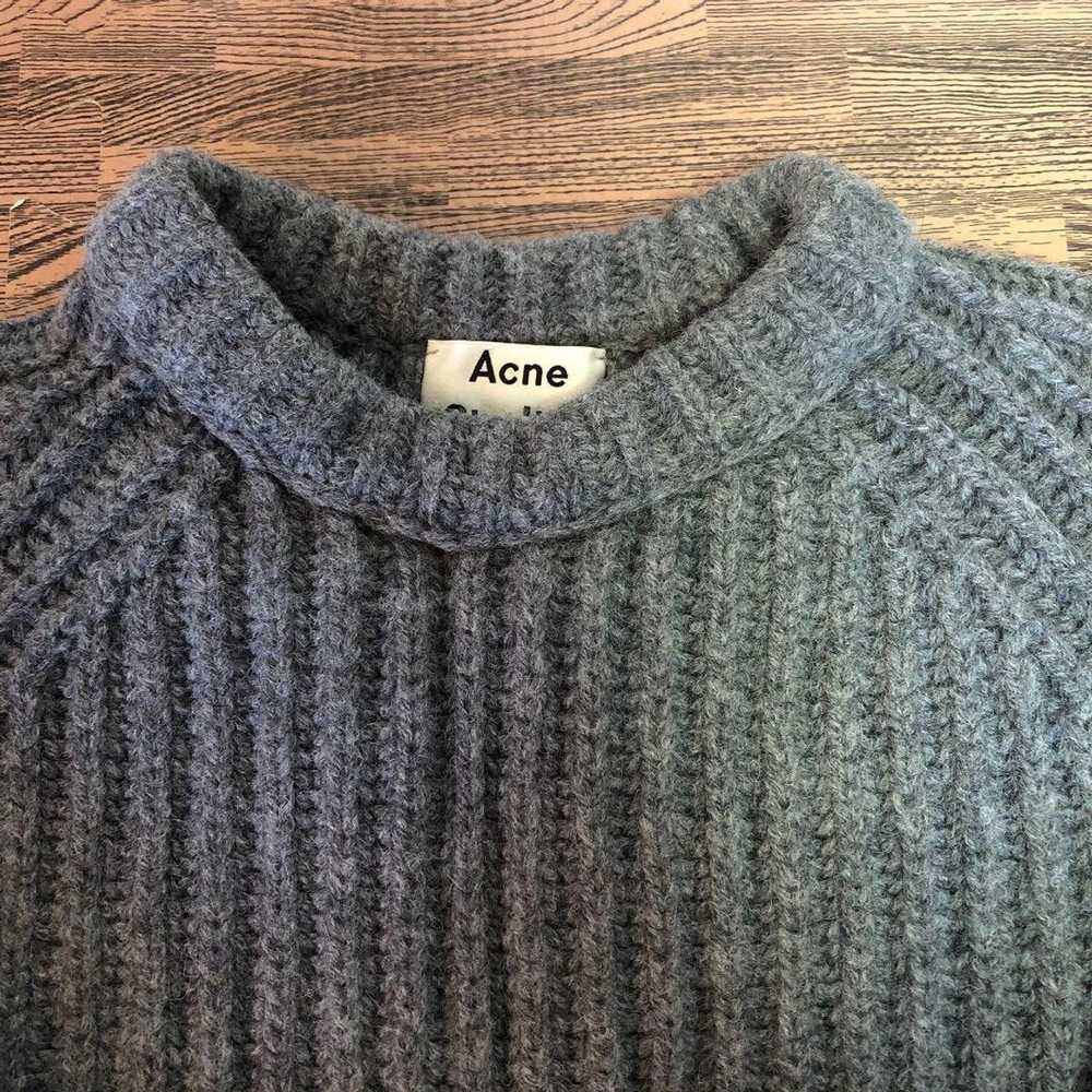 Acne Studios Thick Ribbed Wool Knit Sweater - image 3
