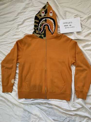 Bape Shark Camo Zip Hoodie (Orange)