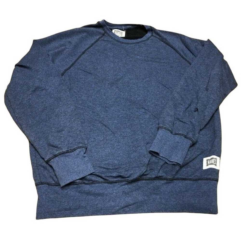 Hanes Vintage Hanes Crewneck Sweatshirt Large Bla… - image 1
