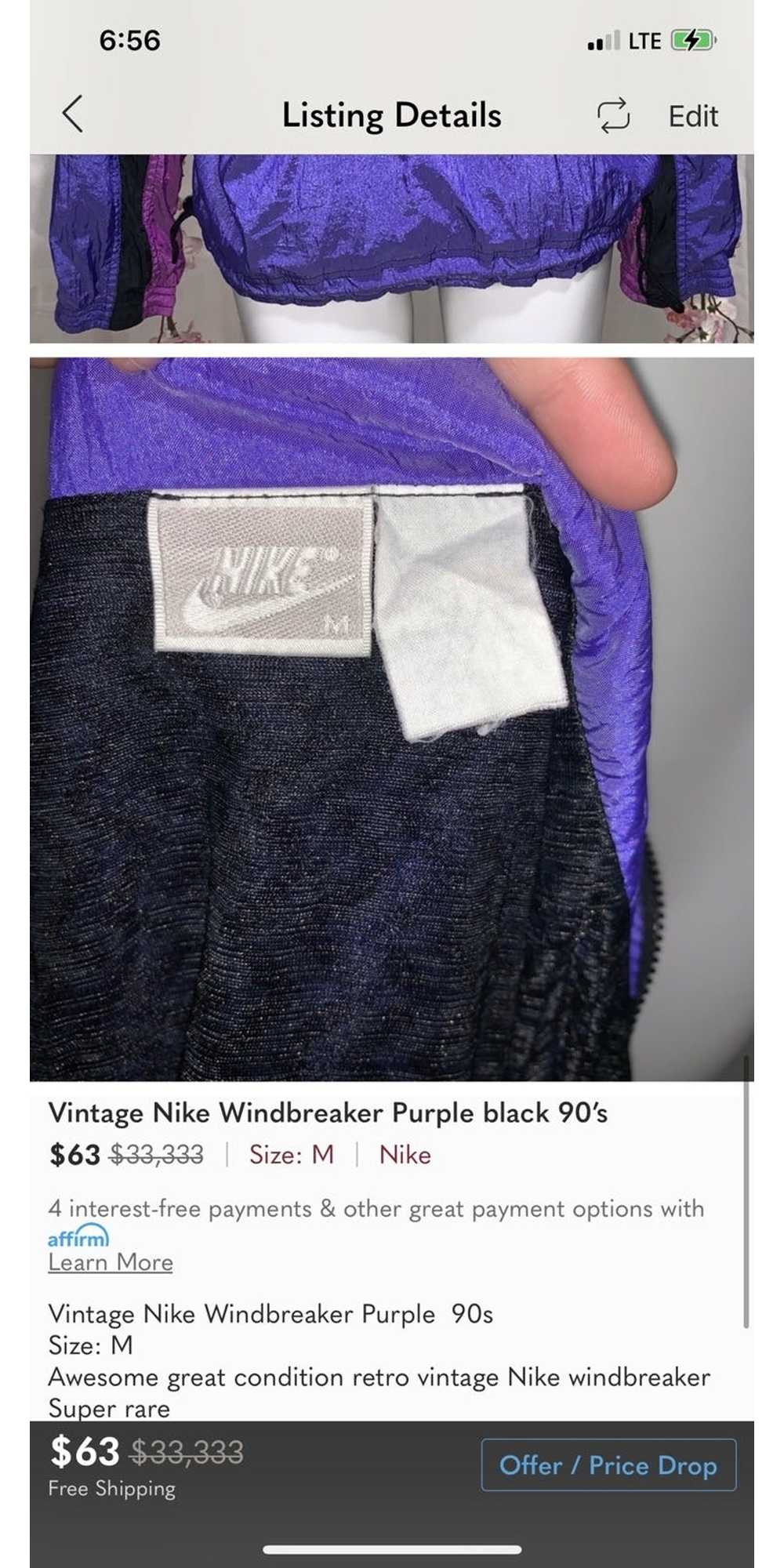 Nike Vintage Nike Windbreaker Purple 90’s - image 8
