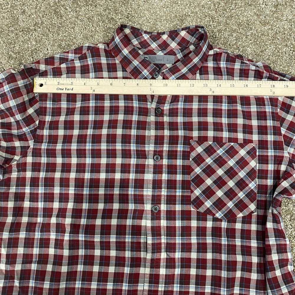 Rei REI Mens Button Down Dress Shirt Large Red Wh… - image 12