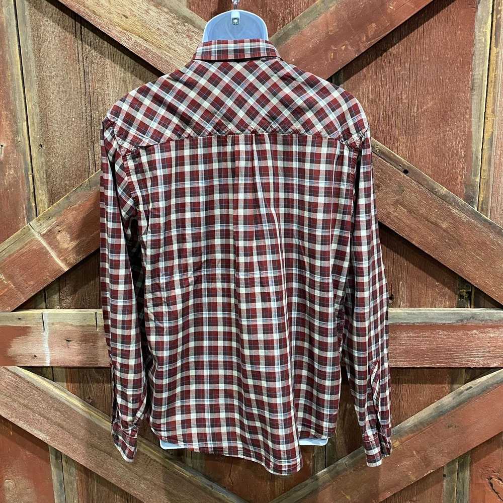 Rei REI Mens Button Down Dress Shirt Large Red Wh… - image 5