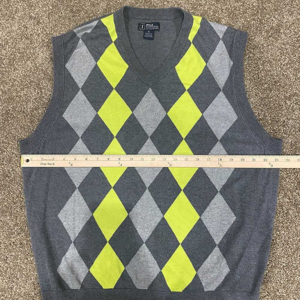 Pga Tour PGA Tour Mens Argyle Sweater Vest Golf X… - image 5