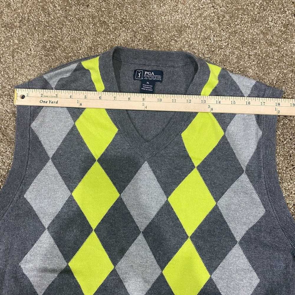 Pga Tour PGA Tour Mens Argyle Sweater Vest Golf X… - image 8