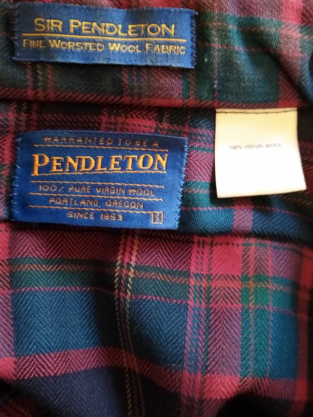 Pendleton Vintage Sir Pendleton 100% Wool Plaid S… - image 3