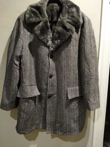 Other Vintage 70's Mod Faux Fur Lined 100% Wool H… - image 1