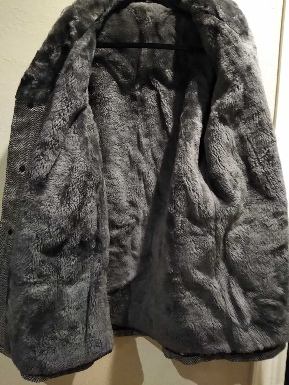Other Vintage 70's Mod Faux Fur Lined 100% Wool H… - image 3