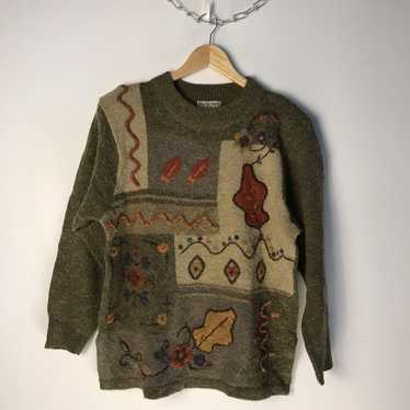 Coloured Cable Knit Sweater × Vintage Vintage 🔥 … - image 1