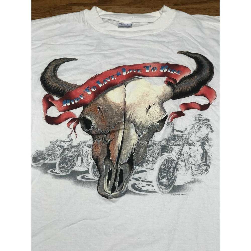 Vintage Vintage Ride to Live Live to Ride Shirt 2… - image 2