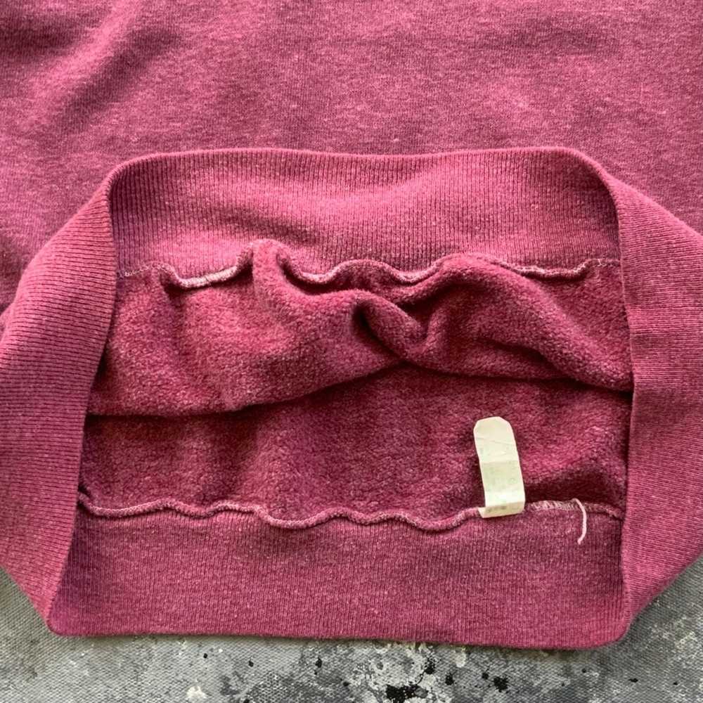 Vintage 70s Blank Burgundy Raglan Sweatshirt - image 4