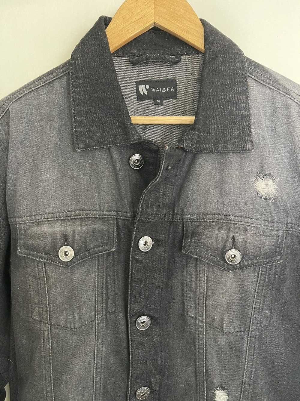 Waimea Distressed black Denim Jacket - image 2