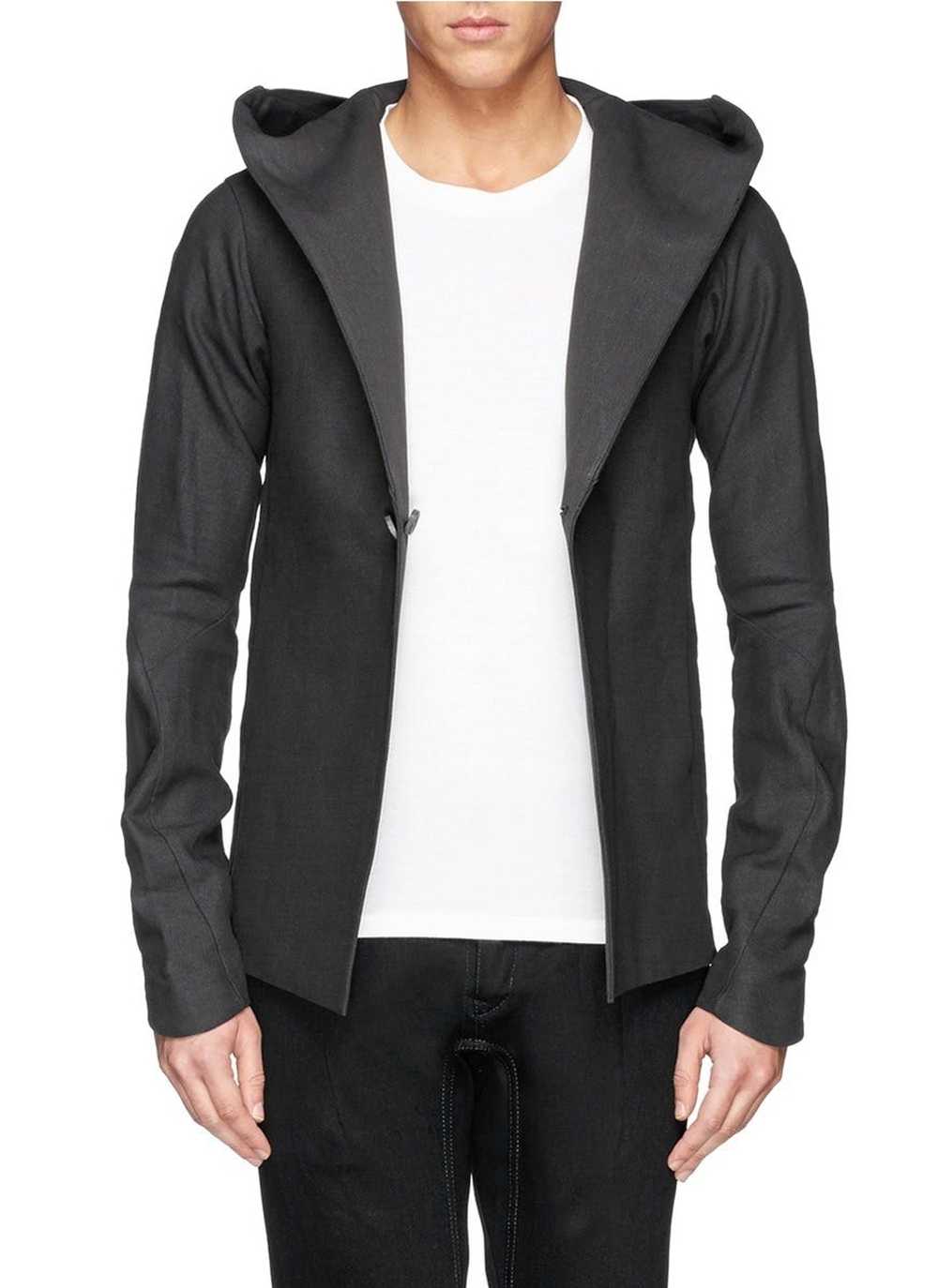 Devoa Charcoal Washi Stretch Hooded Jacket - Devo… - image 3