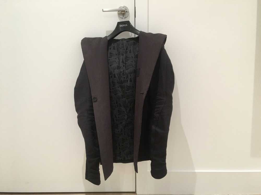 Devoa Charcoal Washi Stretch Hooded Jacket - Devo… - image 4