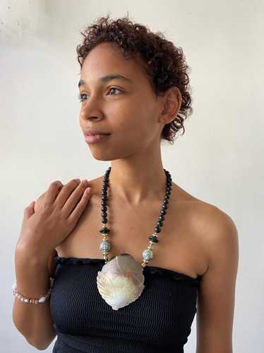 Polished Pearl and Bead Necklace - image 1