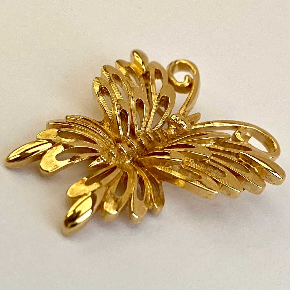 1980s Monet Butterfly Brooch - image 3