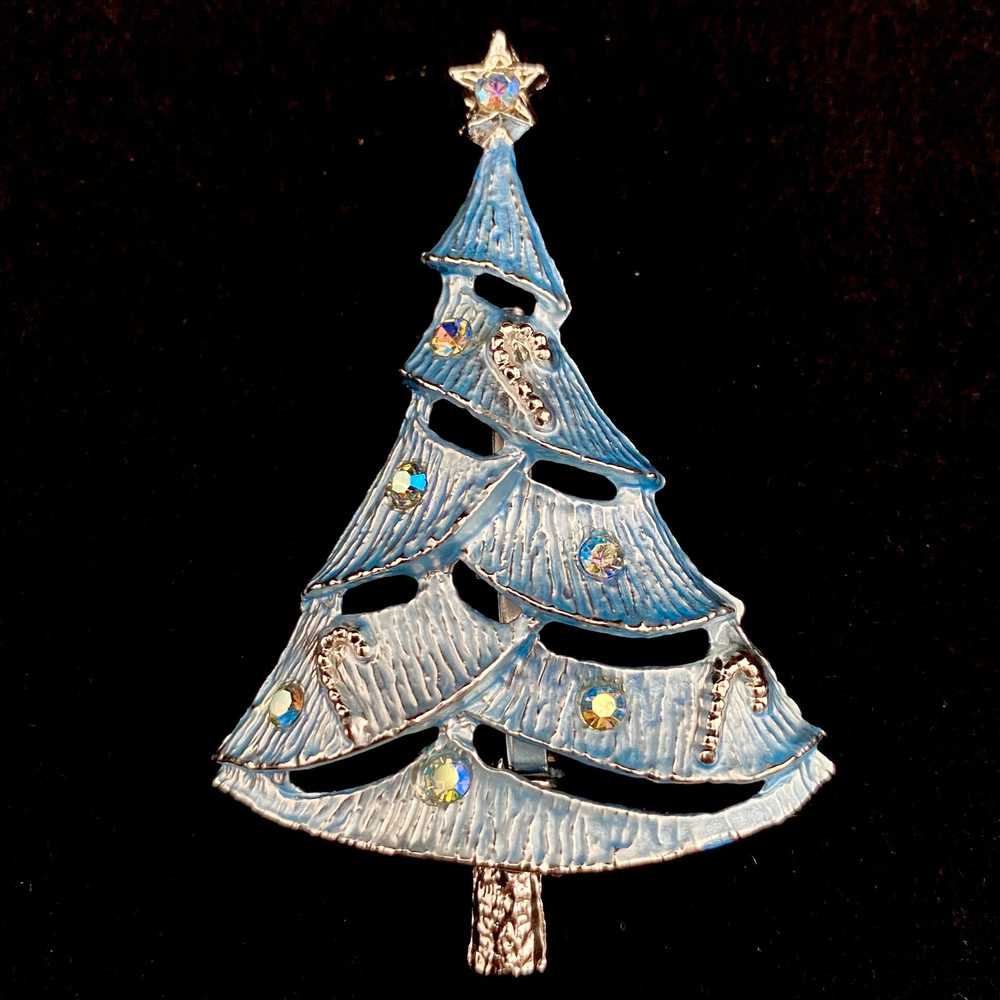 1960s Beatrix Jewelry (BJ) Christmas Tree Brooch - image 1