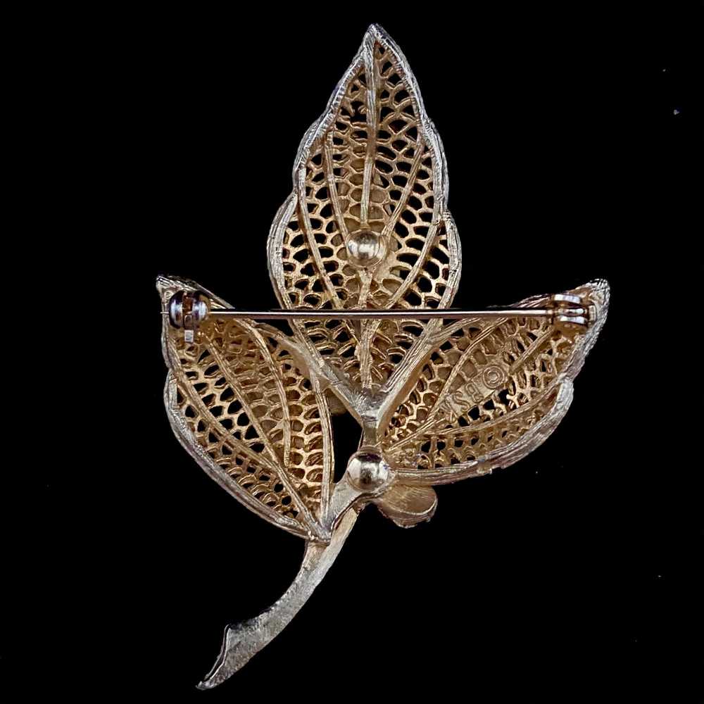 1960s BSK Leaf Brooch - image 2