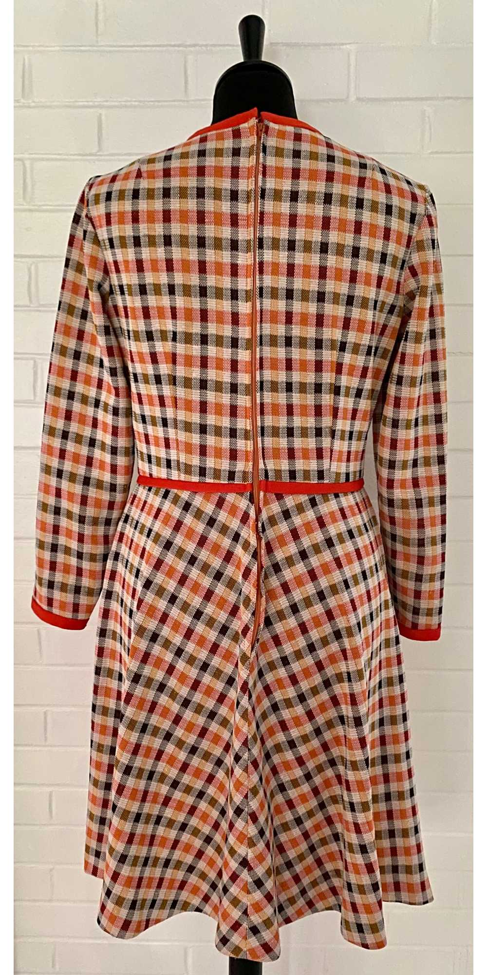 Late 60s/ Early 70s Bayberry Plaid Dress - image 3