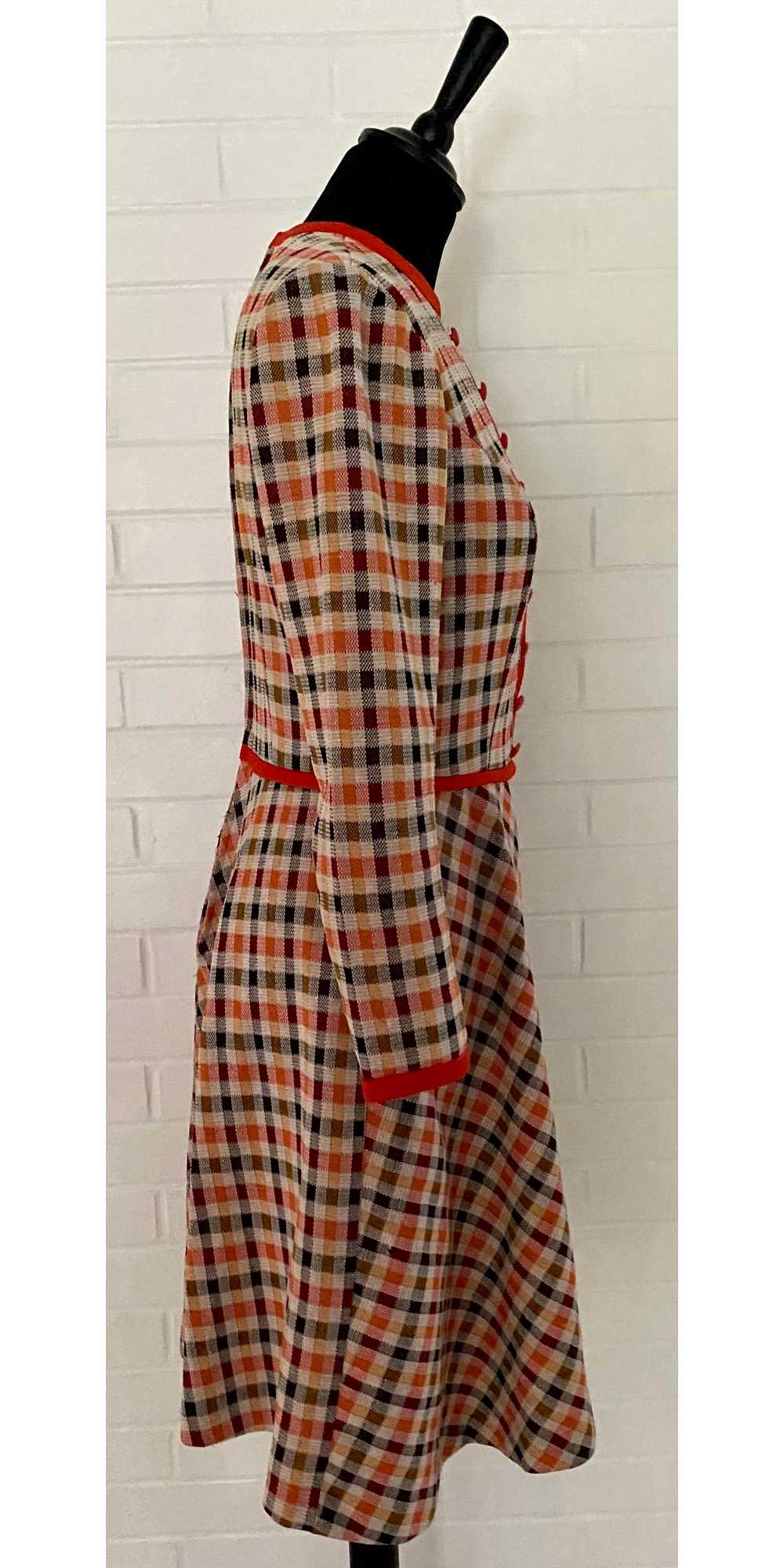 Late 60s/ Early 70s Bayberry Plaid Dress - image 4