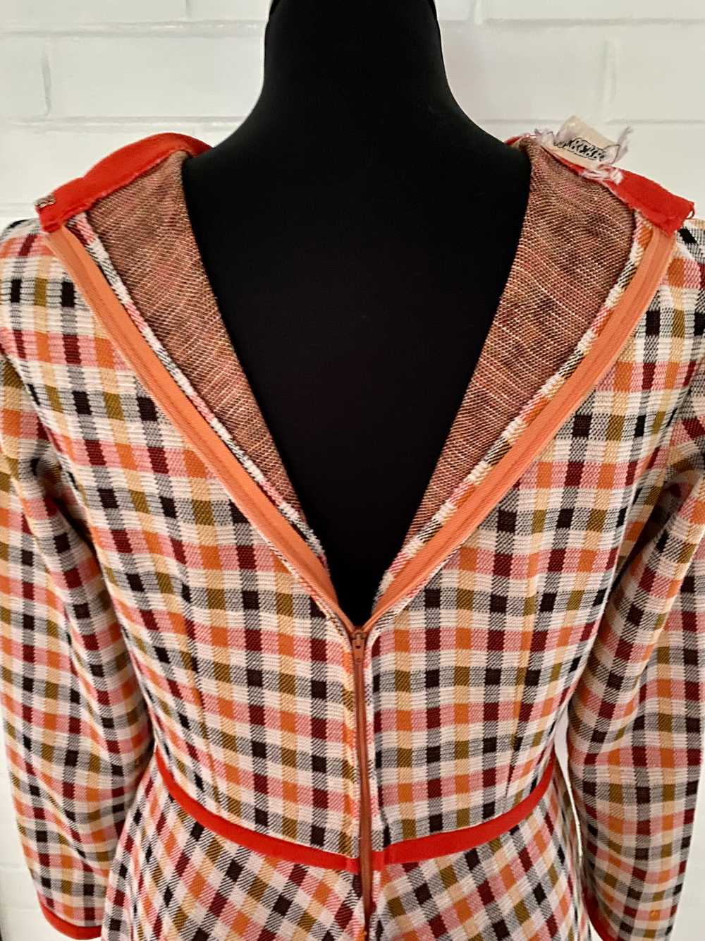 Late 60s/ Early 70s Bayberry Plaid Dress - image 7