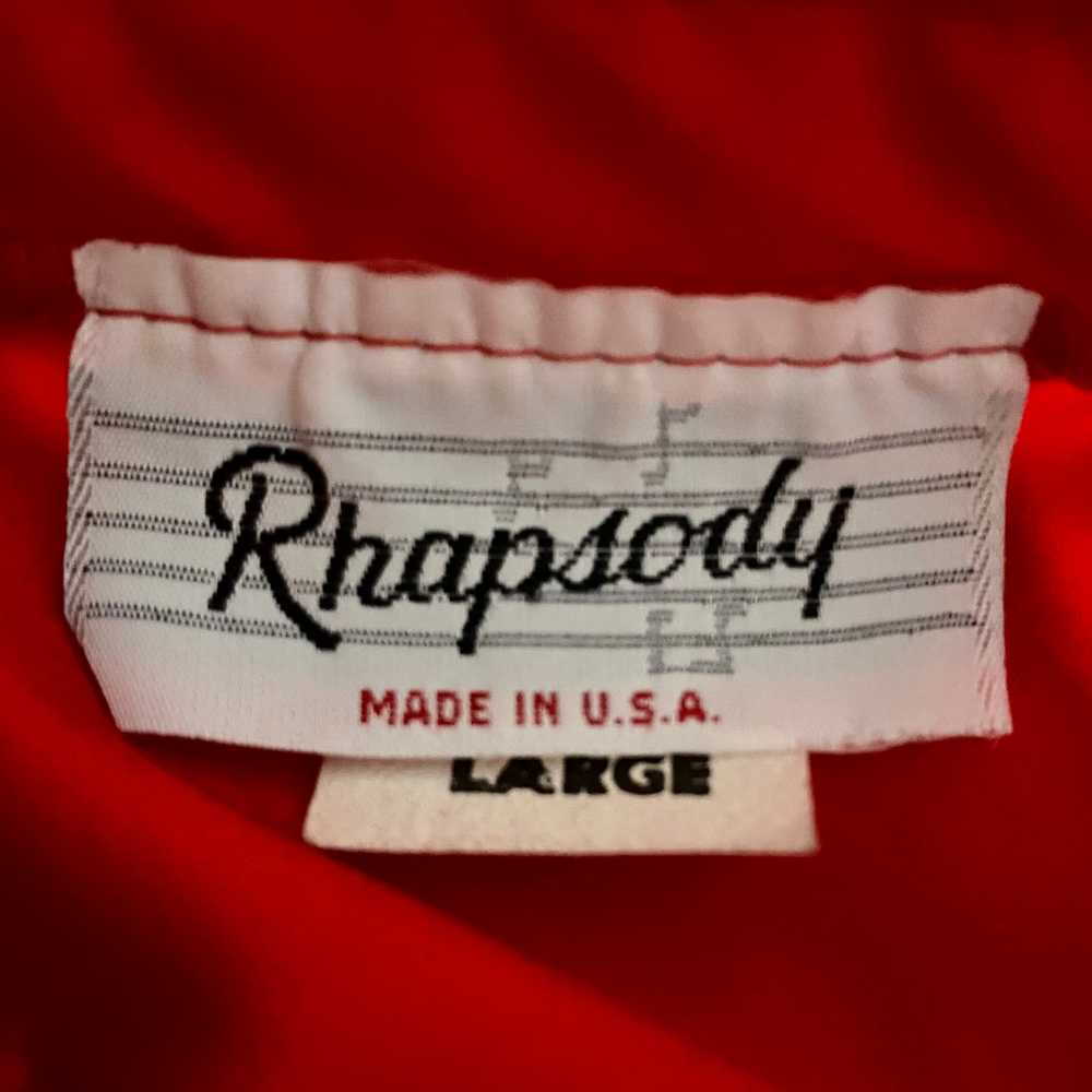 1980s Rhapsody Red Ruffled Blouse - image 5