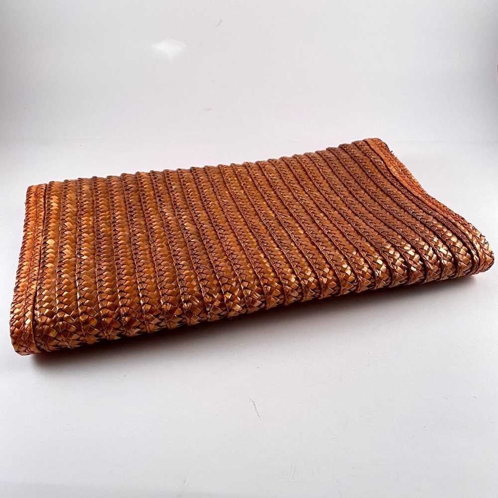 1970s Made In Hong Kong Woven Straw Clutch - image 2