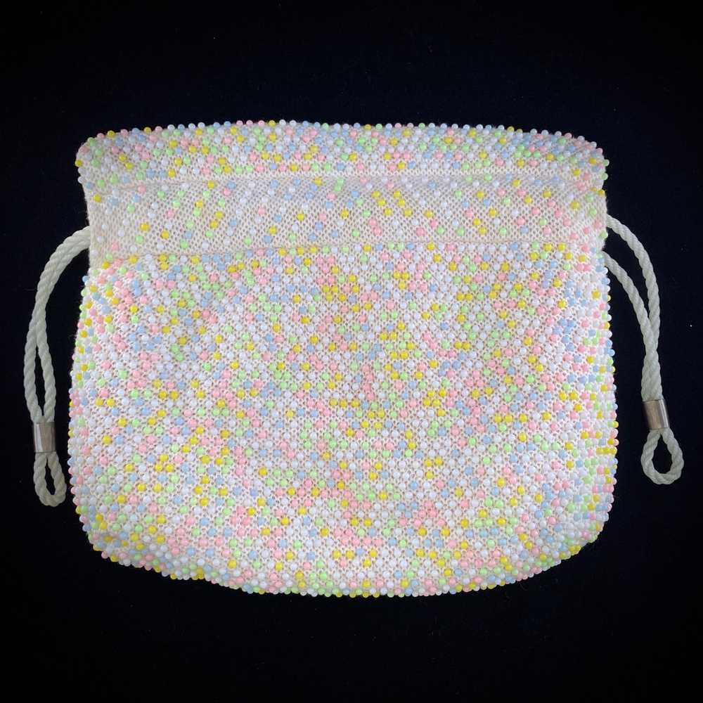 Late 50s/ Early 60s Beaded Reversible Drawstring … - image 2