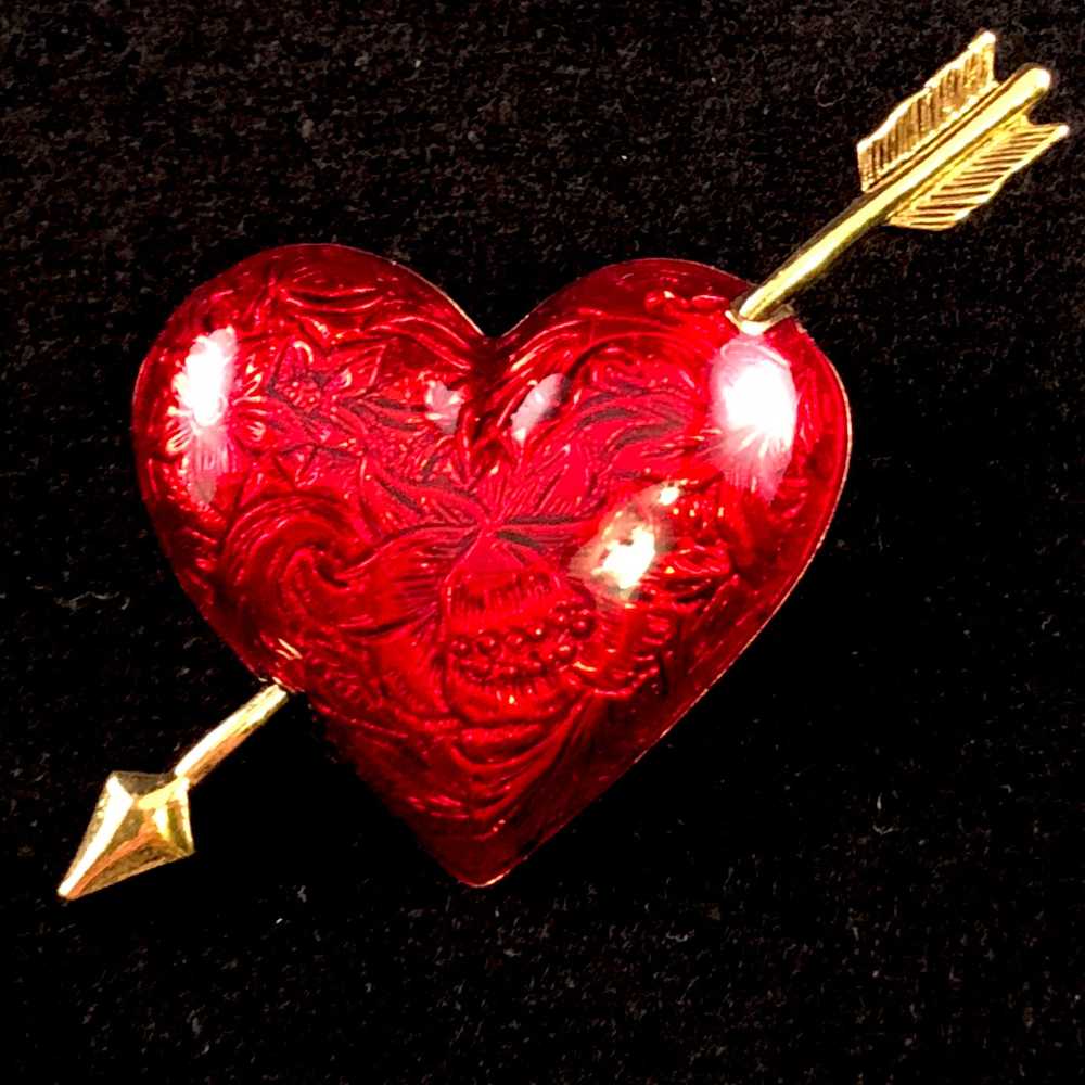 1996 Avon Hearts Afire Brooch - image 1