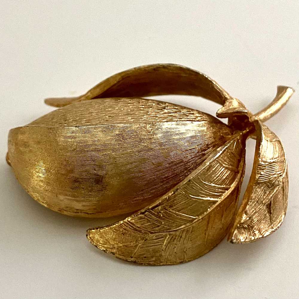 1960s Pastelli Gold-Tone Brooch - image 2