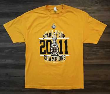 Majestic Boston Bruins T-Shirt Adult Large Yellow 2013 Stanley Cup Finals  NHL