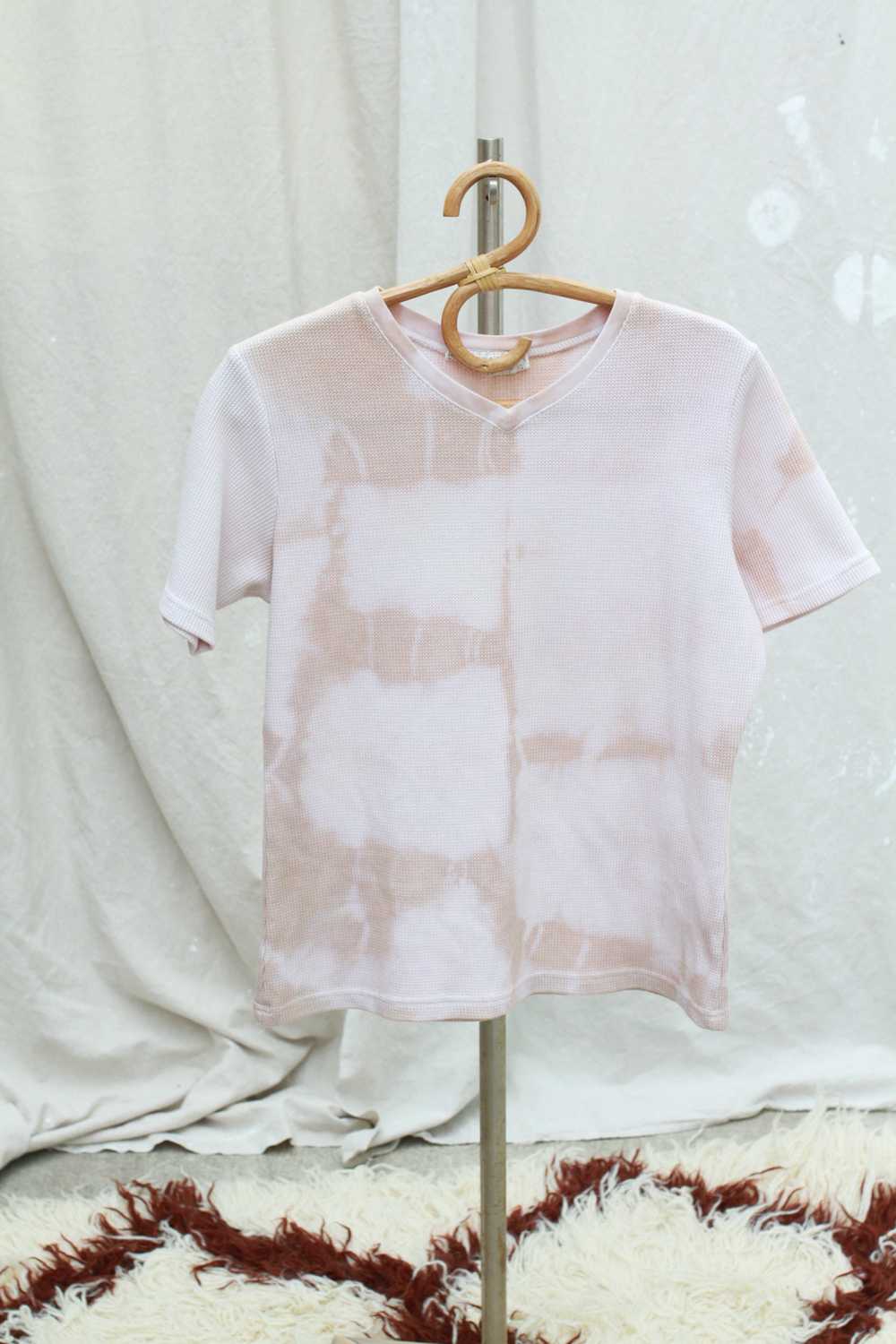 Vintage 1990’s Plant Dyed Waffle Tee Shirt M - image 1