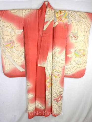 Rose Pink & Cream Furisode