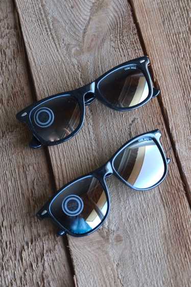 CÉBÉ 90's Wayfarer Mirrored Lens Sunglasses