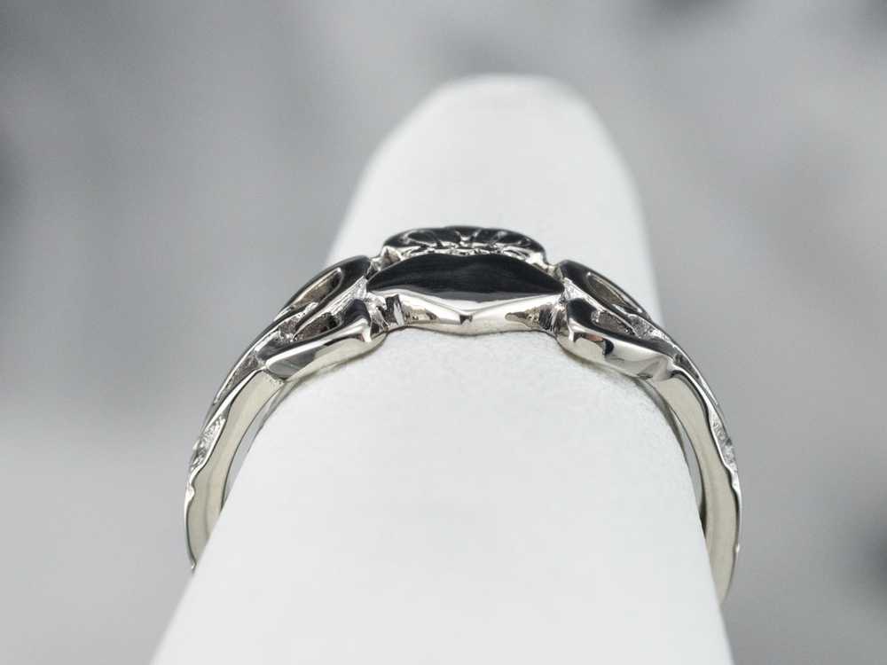 White Gold Claddagh Celtic Knot Ring - image 8