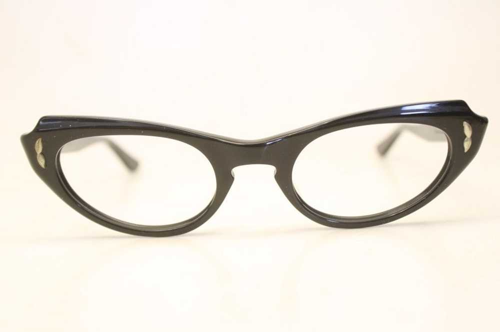 Unused Black B&L Vintage Cat Eye Glasses New Old … - image 1